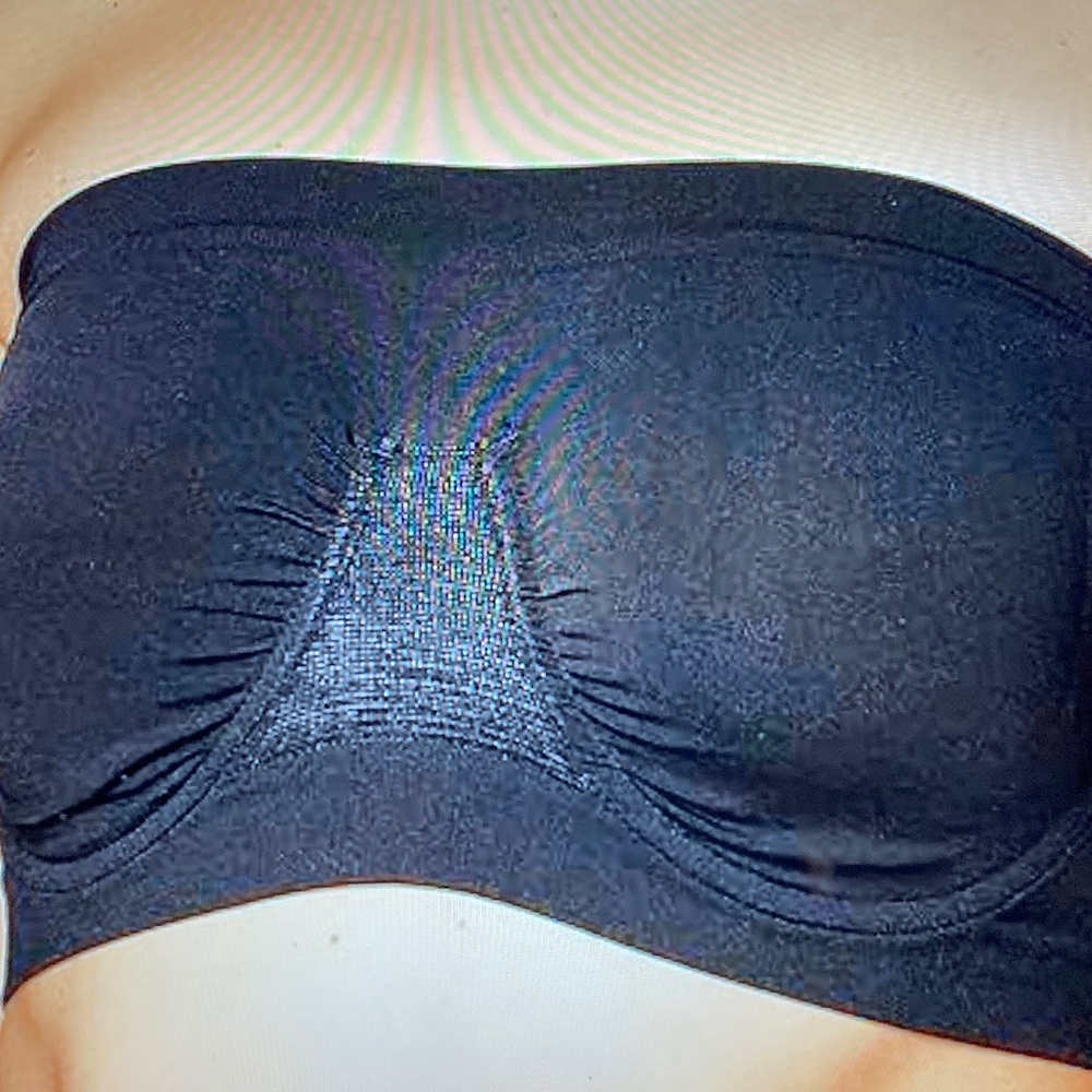 New! Rhonda Shear Black Bandeau Underwire Bra 2X